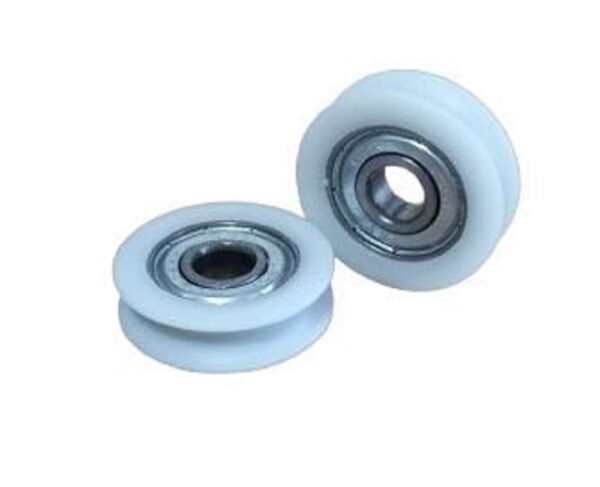 Roldana Nylon Branca Concava 30x8 Eixo 8mm - Imagem 2