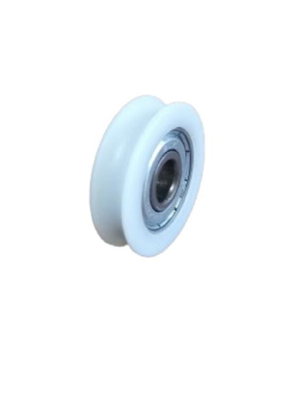 Roldana Nylon Branca Concava 30x8 Eixo 8mm - Imagem 3