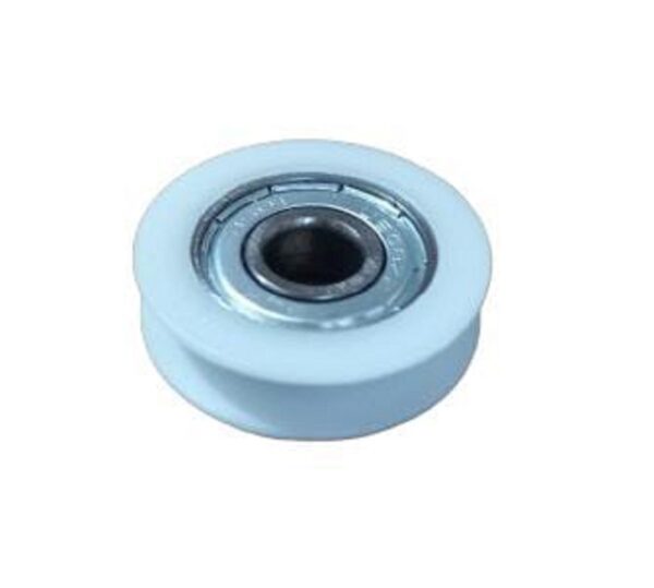 Roldana Nylon Branca Concava 30x8 Eixo 8mm